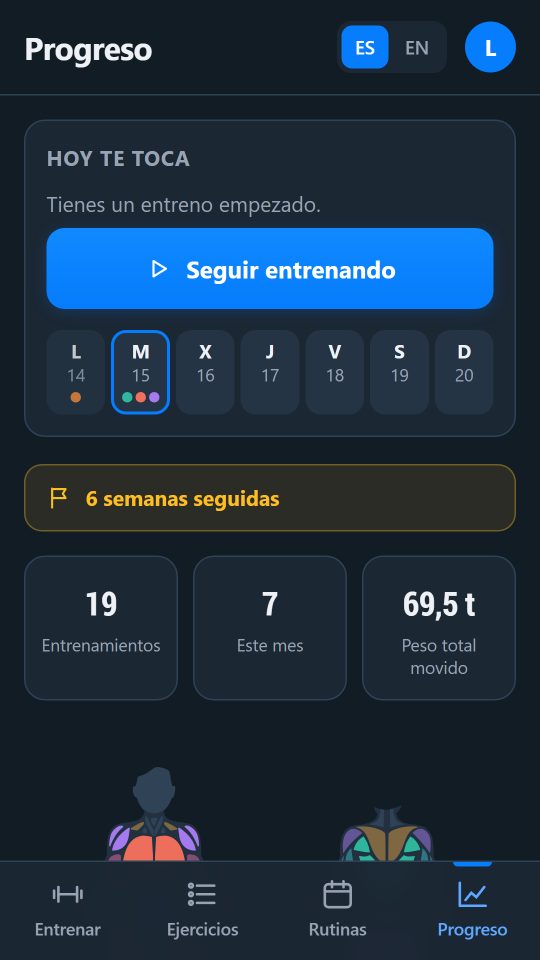 Pantalla de progreso de Zentalog